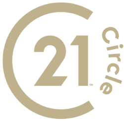21 circle logo on the display of the website